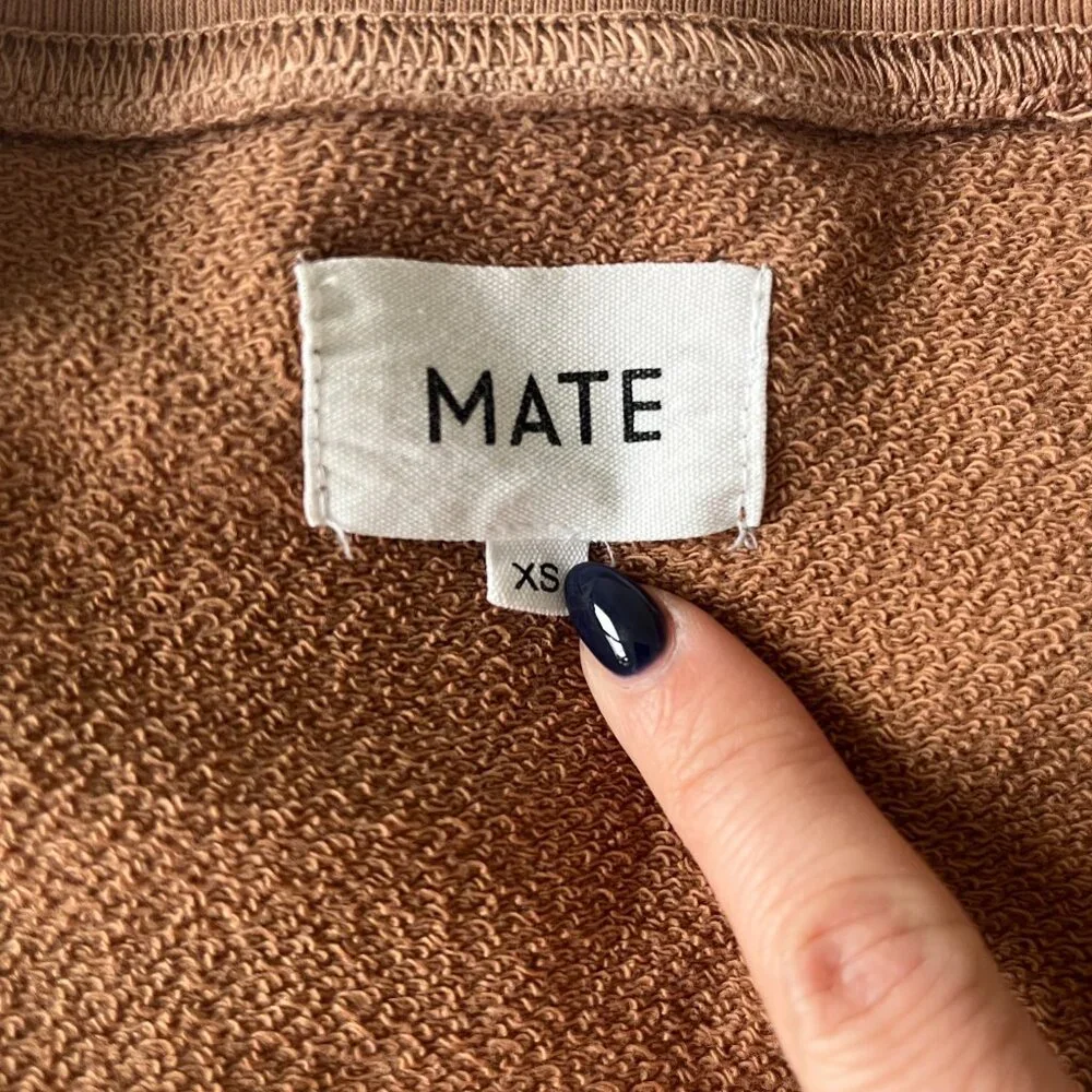 MATE the Label Organic Terry Raglan Athleisure Sweatshirt in Sedona - XS - Picture 5 of 10